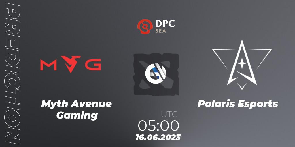 Prognoza Myth Avenue Gaming - Polaris Esports. 16.06.23, Dota 2, DPC 2023 Tour 3: SEA Division II (Lower)