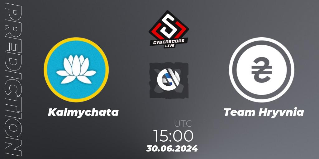 Prognoza Kalmychata - Team Hryvnia. 30.06.2024 at 15:00, Dota 2, CyberScore Cup