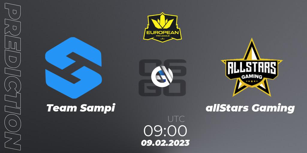 Prognoza Team Sampi - allStars Gaming. 09.02.23, CS2 (CS:GO), European Pro League Season 6: Division 2