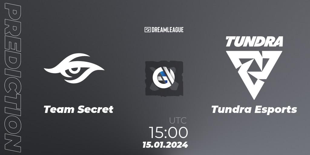 Prognoza Team Secret - Tundra Esports. 15.01.2024 at 15:00, Dota 2, DreamLeague Season 22: Western Europe Closed Qualifier