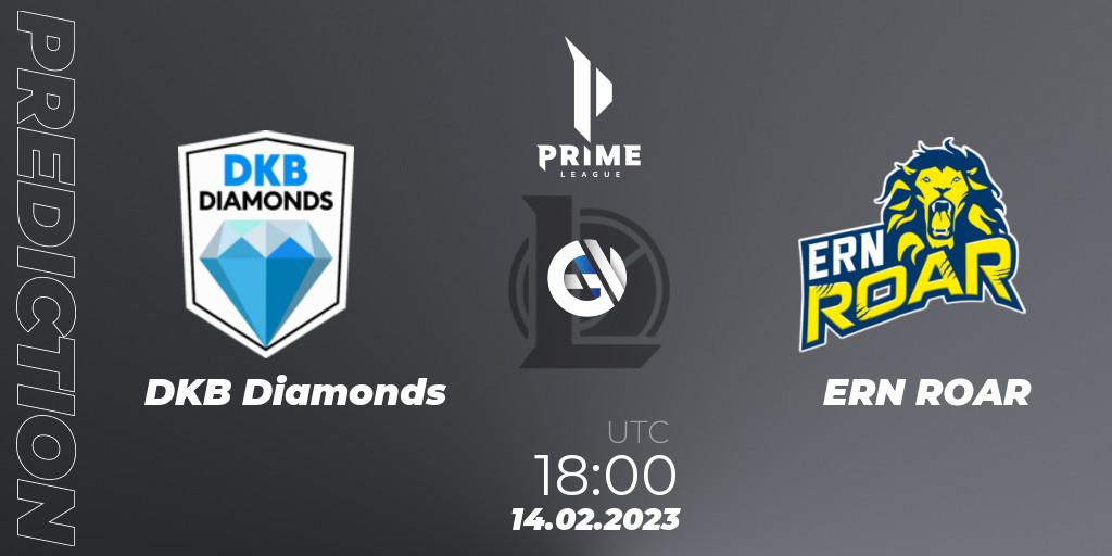 Prognoza DKB Diamonds - ERN ROAR. 14.02.23, LoL, Prime League 2nd Division Spring 2023 - Group Stage