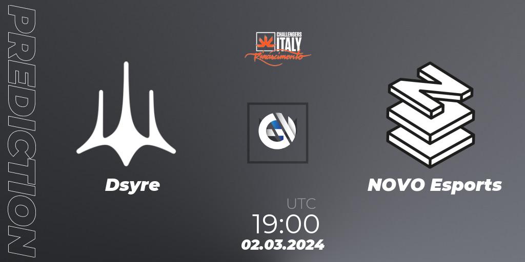 Prognoza Dsyre - NOVO Esports. 02.03.24, VALORANT, VALORANT Challengers 2024 Italy: Rinascimento Split 1