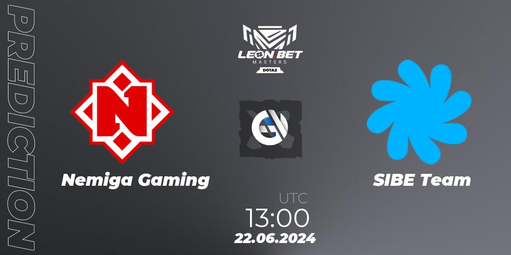Prognoza Nemiga Gaming - SIBE Team. 22.06.2024 at 13:30, Dota 2, Leon Masters #1