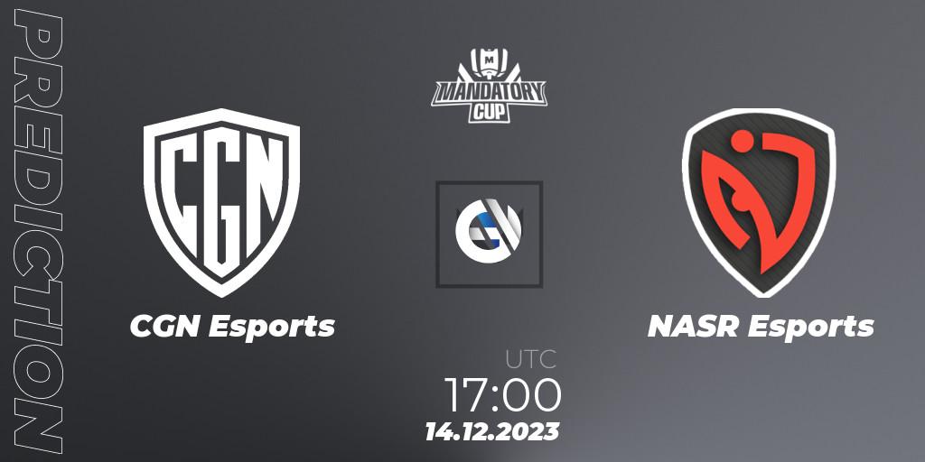 Prognoza CGN Esports - NASR Esports. 14.12.23, VALORANT, Mandatory Cup #3