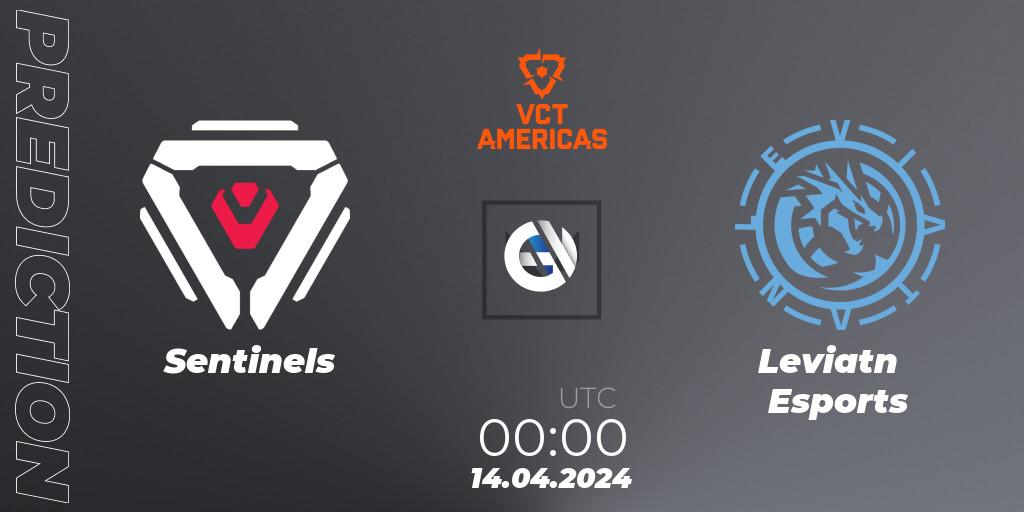 Prognoza Sentinels - Leviatán Esports. 14.04.24, VALORANT, VALORANT Champions Tour 2024: Americas League - Stage 1 - Group Stage