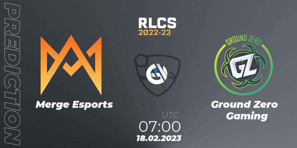 Prognoza Merge Esports - Ground Zero Gaming. 18.02.2023 at 07:00, Rocket League, RLCS 2022-23 - Winter: Oceania Regional 2 - Winter Cup