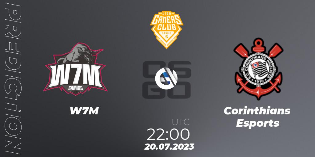 Prognoza W7M - Corinthians Esports. 20.07.2023 at 23:00, Counter-Strike (CS2), Gamers Club Liga Série S: Season 3