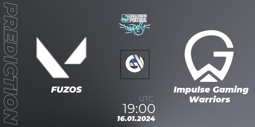 Prognoza FUZOS - Impulse Gaming Warriors. 16.01.2024 at 19:00, VALORANT, VALORANT Challengers 2024 Portugal: Tempest Split 1