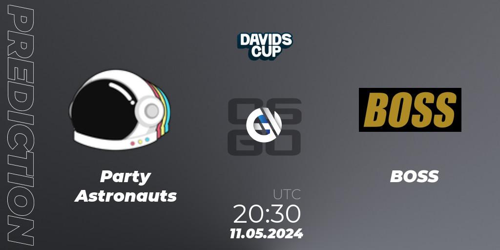 Prognoza Party Astronauts - BOSS. 11.05.2024 at 20:30, Counter-Strike (CS2), David's Cup 2024