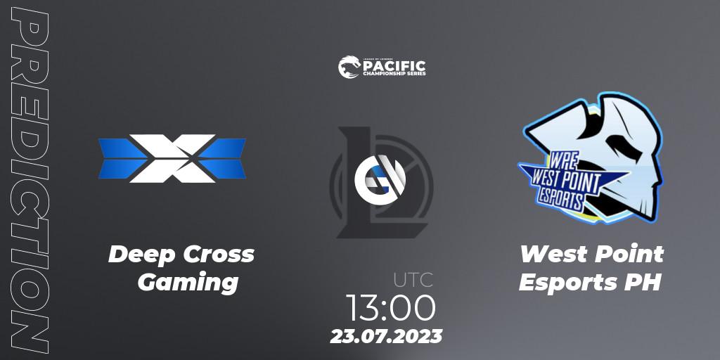 Prognoza Deep Cross Gaming - West Point Esports PH. 23.07.2023 at 13:10, LoL, PACIFIC Championship series Group Stage