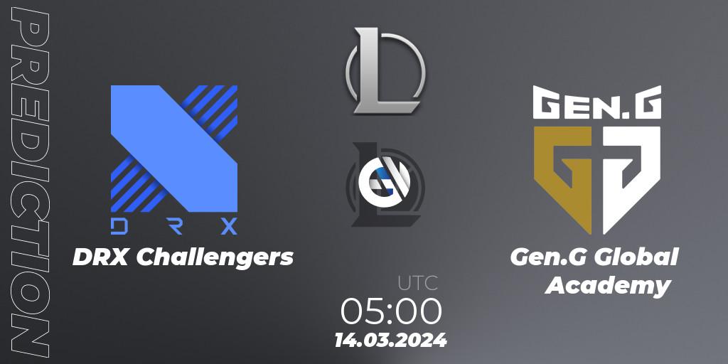 Prognoza DRX Challengers - Gen.G Global Academy. 14.03.24, LoL, LCK Challengers League 2024 Spring - Group Stage