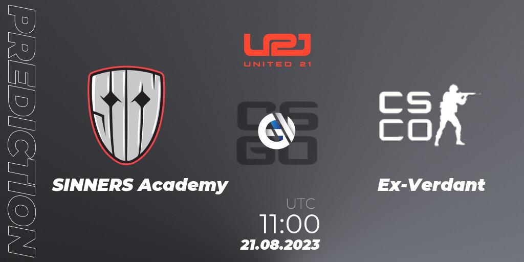 Prognoza SINNERS Academy - Dripmen. 21.08.2023 at 11:00, Counter-Strike (CS2), United21 Season 5