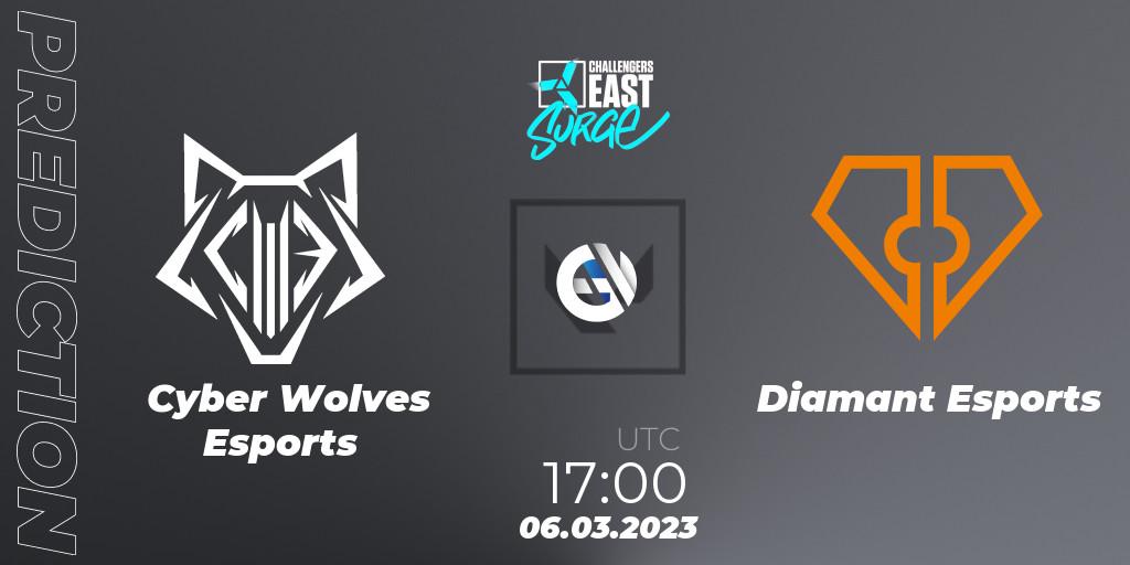 Prognoza Cyber Wolves Esports - Diamant Esports. 06.03.23, VALORANT, VALORANT Challengers 2023 East: Surge Split 1