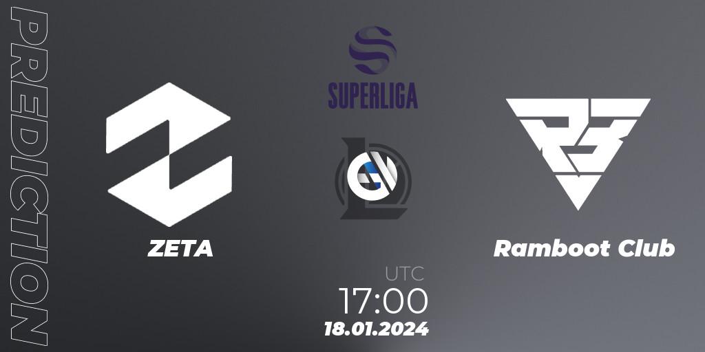 Prognoza ZETA - Ramboot Club. 18.01.2024 at 17:00, LoL, Superliga Spring 2024 - Group Stage