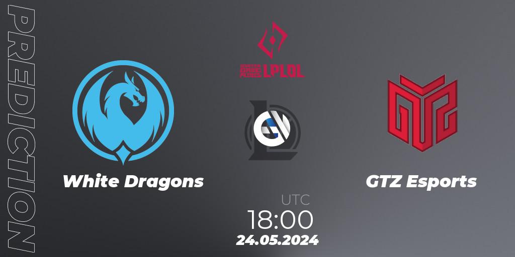 Prognoza White Dragons - GTZ Esports. 24.05.2024 at 18:00, LoL, LPLOL Split 2 2024