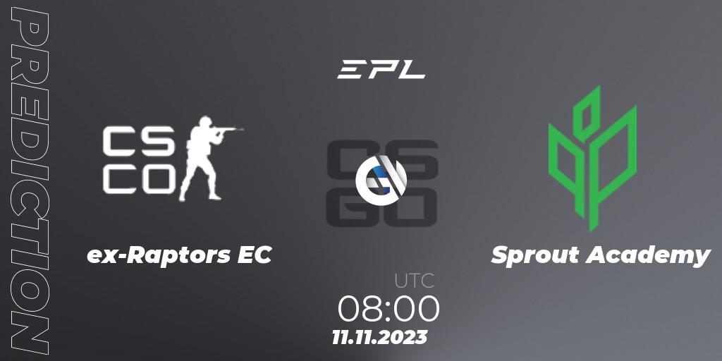 Prognoza ex-Raptors EC - Sprout Academy. 11.11.2023 at 09:00, Counter-Strike (CS2), European Pro League Season 12: Division 2
