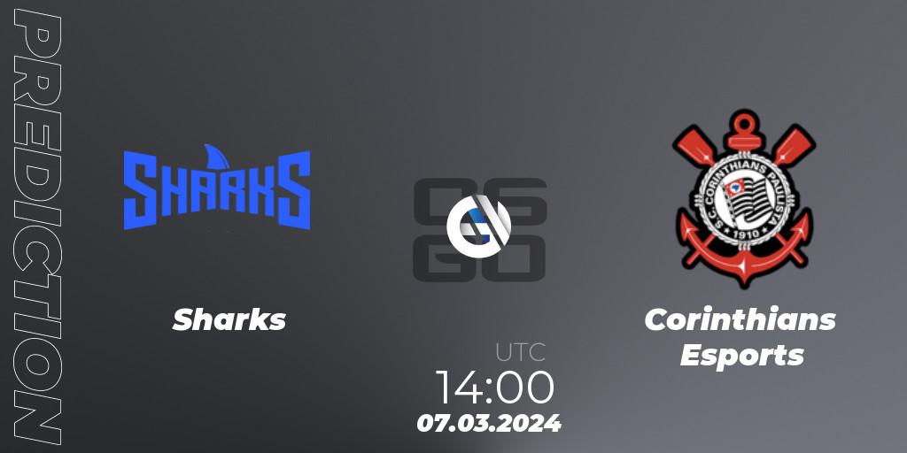 Prognoza Sharks - Corinthians Esports. 07.03.24, CS2 (CS:GO), RES Latin American Series #2