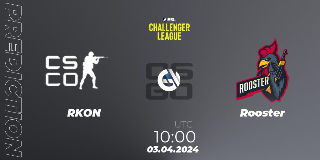Prognoza RKON - Rooster. 03.04.24, CS2 (CS:GO), ESL Challenger League Season 47: Oceania