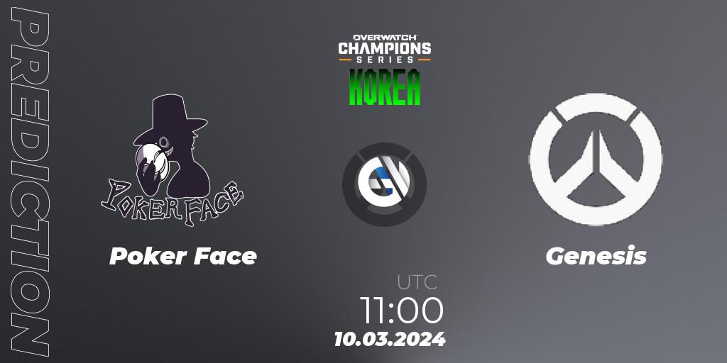 Prognoza Poker Face - Genesis. 10.03.2024 at 11:00, Overwatch, Overwatch Champions Series 2024 - Stage 1 Korea