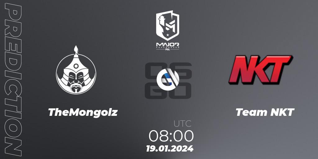 Prognoza TheMongolz - Team NKT. 19.01.2024 at 08:00, Counter-Strike (CS2), PGL CS2 Major Copenhagen 2024 East Asia RMR Closed Qualifier