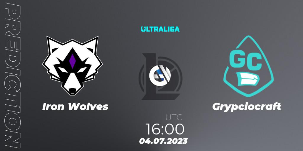 Prognoza Iron Wolves - Grypciocraft. 04.07.2023 at 16:00, LoL, Ultraliga Season 10 2023 Regular Season