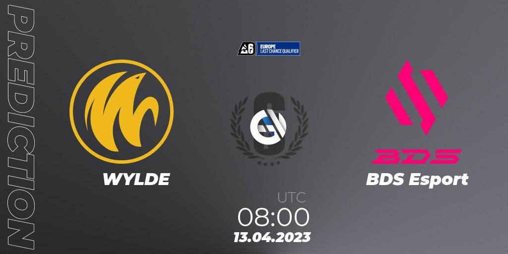 Prognoza WYLDE - BDS Esport. 13.04.23, Rainbow Six, Europe League 2023 - Stage 1 - Last Chance Qualifiers