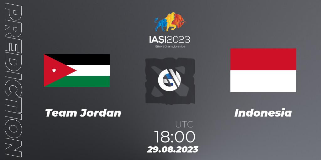 Prognoza Team Jordan - Indonesia. 29.08.23, Dota 2, IESF World Championship 2023