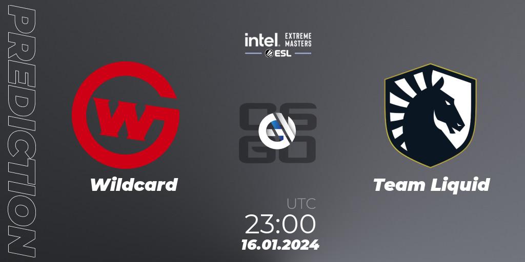 Prognoza Wildcard - Team Liquid. 16.01.2024 at 23:05, Counter-Strike (CS2), Intel Extreme Masters China 2024: North American Open Qualifier #1