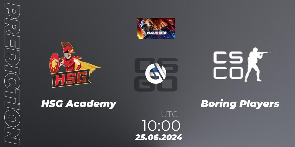 Prognoza HSG Academy - Boring Players. 25.06.2024 at 10:00, Counter-Strike (CS2), QU Pro League