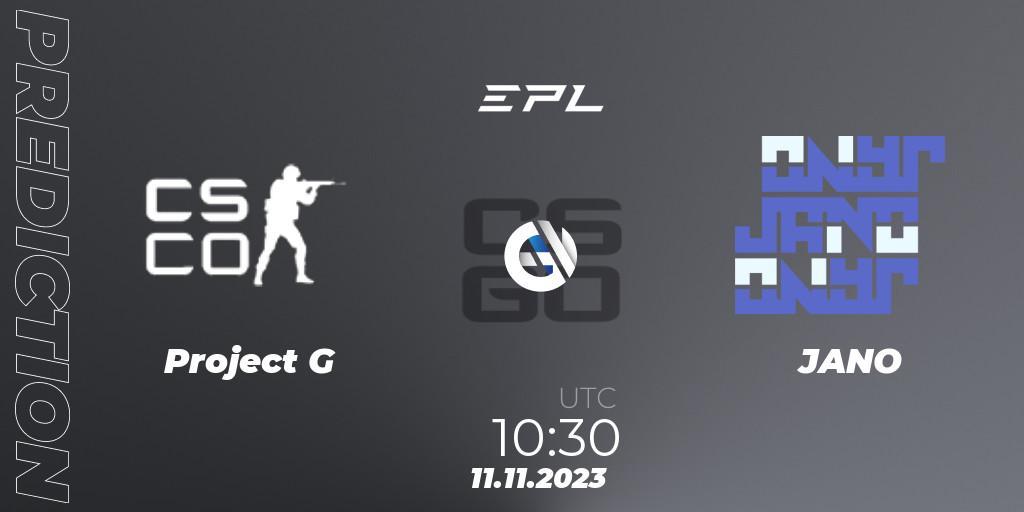 Prognoza Project G - JANO. 11.11.2023 at 11:30, Counter-Strike (CS2), European Pro League Season 12: Division 2