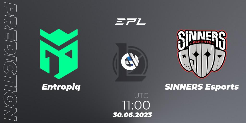 Prognoza Entropiq - SINNERS Esports. 30.06.2023 at 11:00, LoL, EPL Season 1
