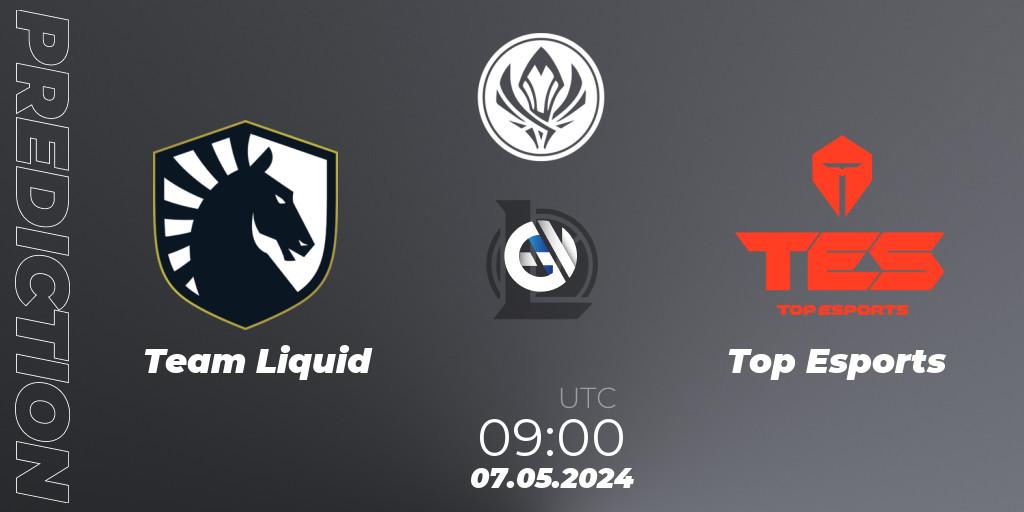 Prognoza Team Liquid - Top Esports. 07.05.2024 at 09:00, LoL, Mid Season Invitational 2024 - Bracket Stage