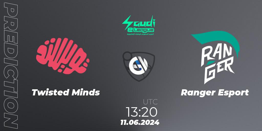 Prognoza Twisted Minds - Ranger Esport. 11.06.2024 at 13:20, Rocket League, Saudi eLeague 2024 - Major 2