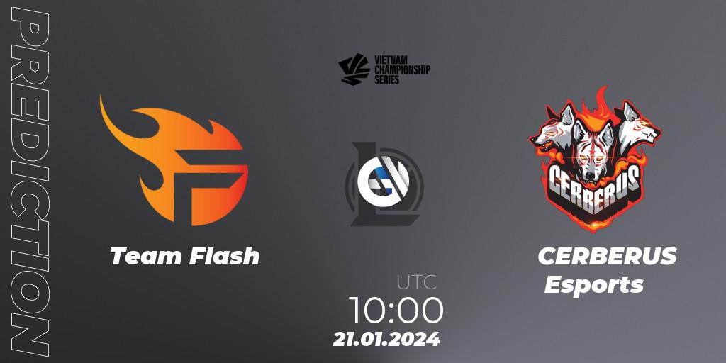 Prognoza Team Flash - CERBERUS Esports. 21.01.2024 at 10:00, LoL, VCS Dawn 2024 - Group Stage