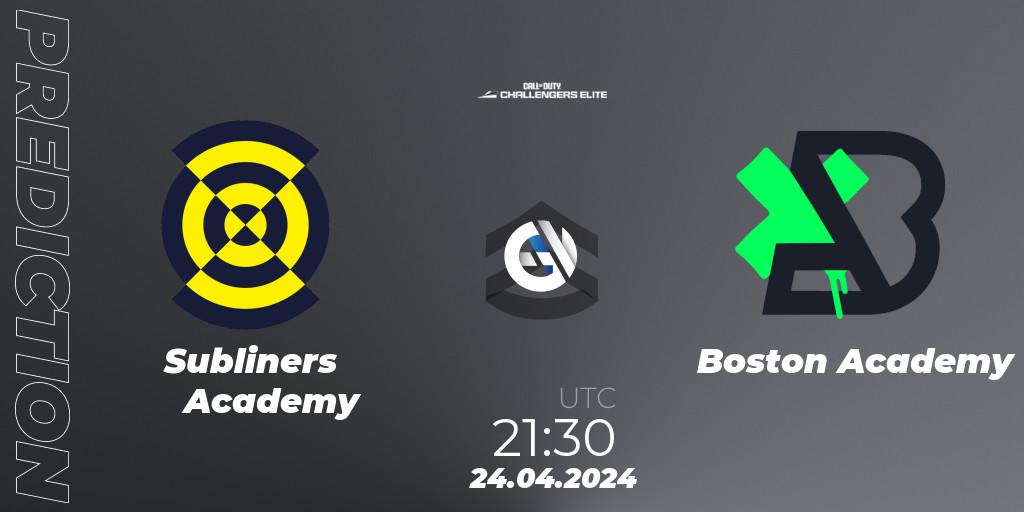 Prognoza Subliners Academy - Boston Academy. 24.04.2024 at 22:00, Call of Duty, Call of Duty Challengers 2024 - Elite 2: NA