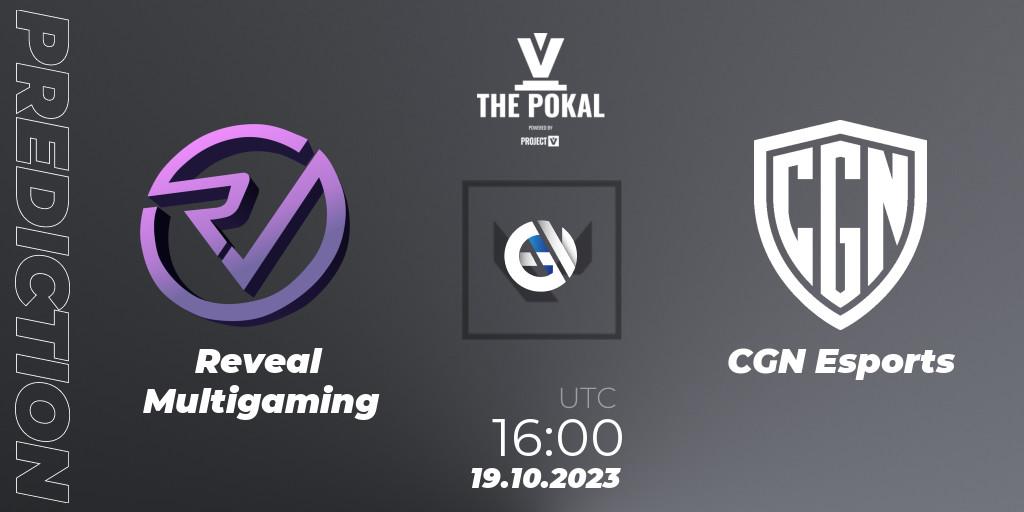 Prognoza Reveal Multigaming - CGN Esports. 19.10.2023 at 16:00, VALORANT, PROJECT V 2023: THE POKAL
