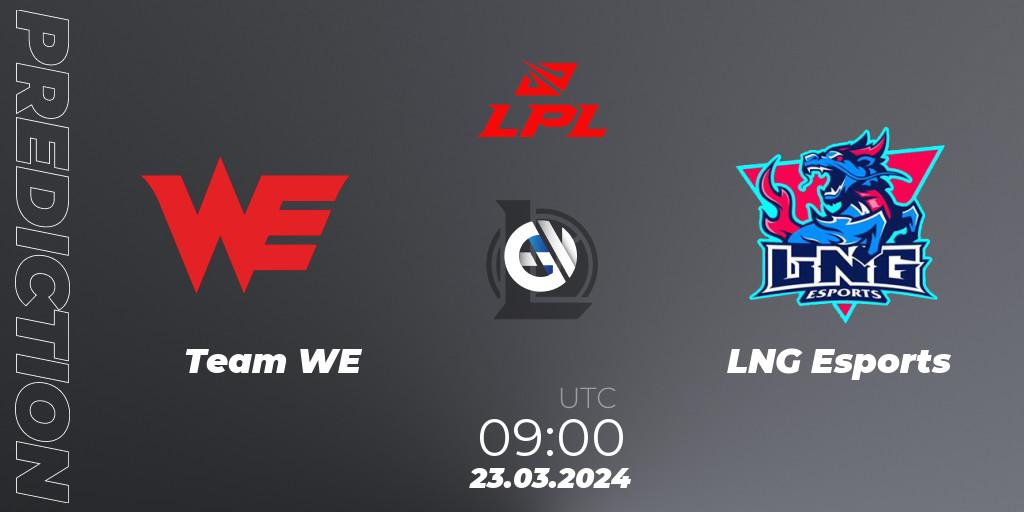 Prognoza Team WE - LNG Esports. 23.03.24, LoL, LPL Spring 2024 - Group Stage