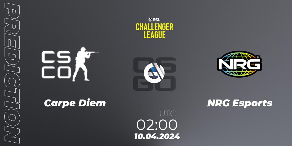 Prognoza Carpe Diem - NRG Esports. 10.04.24, CS2 (CS:GO), ESL Challenger League Season 47: North America