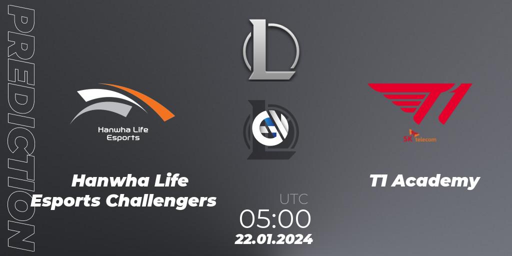 Prognoza Hanwha Life Esports Challengers - T1 Academy. 22.01.2024 at 05:00, LoL, LCK Challengers League 2024 Spring - Group Stage