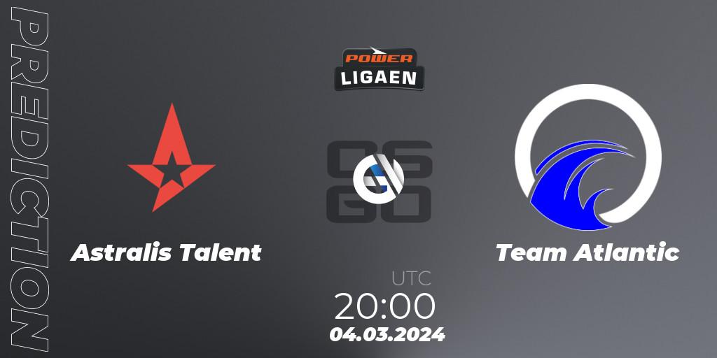 Prognoza Astralis Talent - Team Atlantic. 06.03.24, CS2 (CS:GO), Dust2.dk Ligaen Season 25