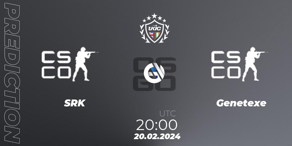 Prognoza SRK - Genetexe. 20.02.2024 at 20:00, Counter-Strike (CS2), UKIC League Season 1: Division 1