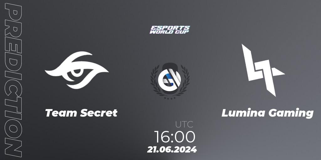 Prognoza Team Secret - Lumina Gaming. 21.06.2024 at 16:00, Rainbow Six, Esports World Cup 2024: Europe OQ