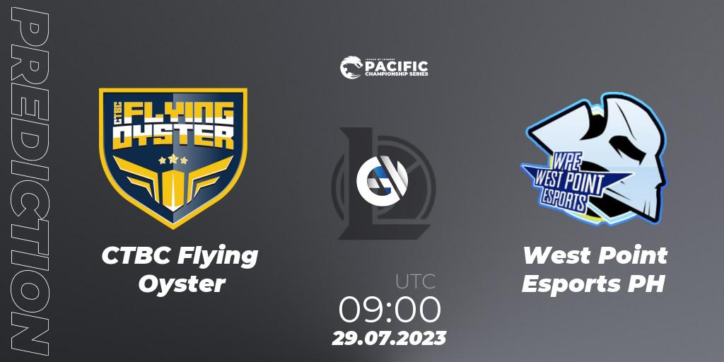 Prognoza CTBC Flying Oyster - West Point Esports PH. 29.07.2023 at 09:00, LoL, PACIFIC Championship series Group Stage