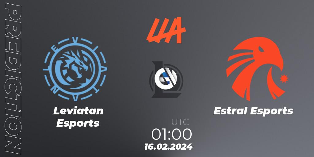 Prognoza Leviatan Esports - Estral Esports. 16.02.24, LoL, LLA 2024 Opening Group Stage