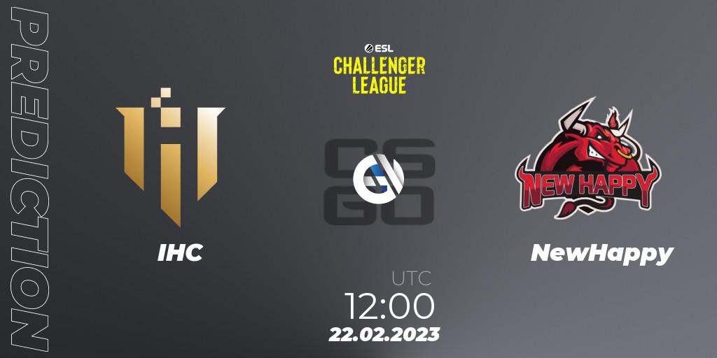Prognoza IHC - NewHappy. 22.02.2023 at 12:00, Counter-Strike (CS2), ESL Challenger League Season 44: Asia-Pacific