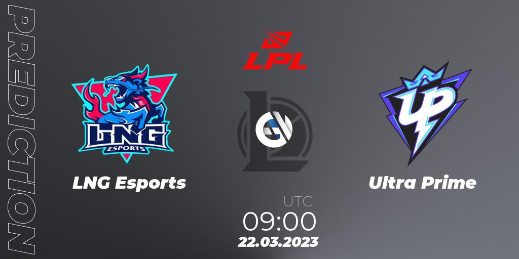 Prognoza LNG Esports - Ultra Prime. 22.03.23, LoL, LPL Spring 2023 - Group Stage