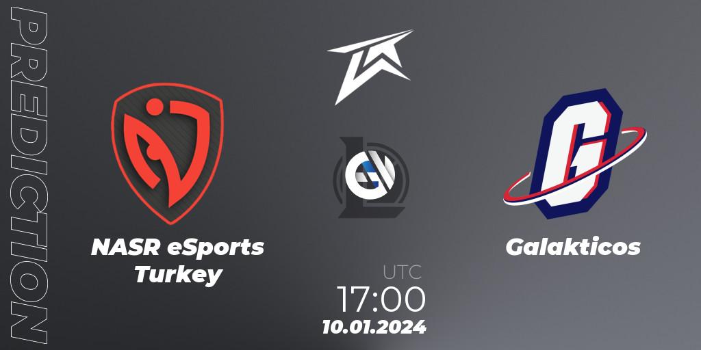 Prognoza NASR eSports Turkey - Galakticos. 10.01.2024 at 17:00, LoL, TCL 2024 Season Cup