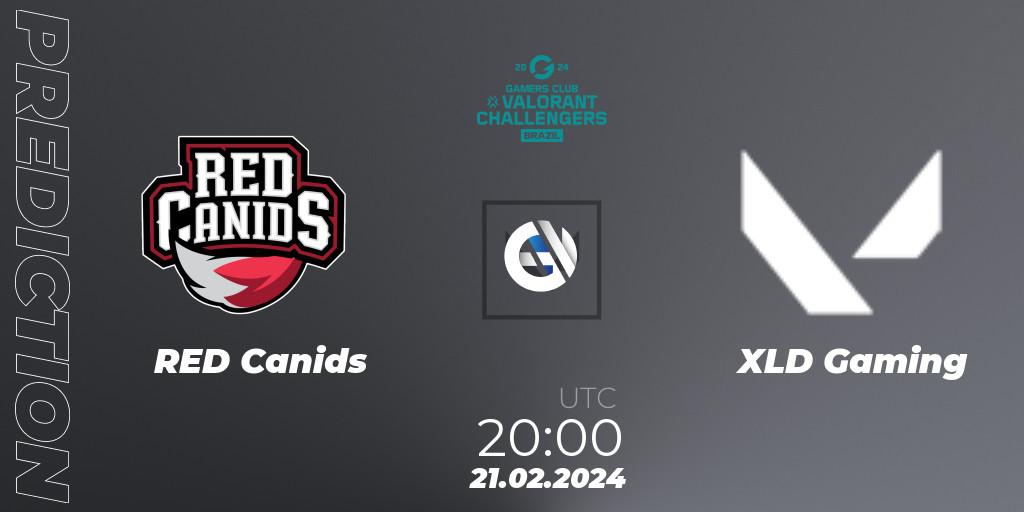 Prognoza RED Canids - XLD Gaming. 21.02.24, VALORANT, VALORANT Challengers Brazil 2024: Split 1