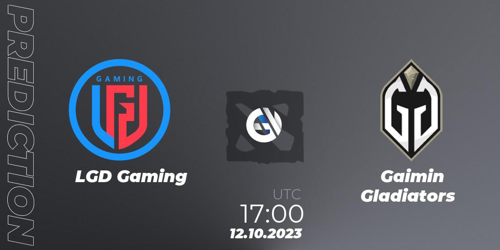 Prognoza LGD Gaming - Gaimin Gladiators. 12.10.23, Dota 2, The International 2023 - Group Stage