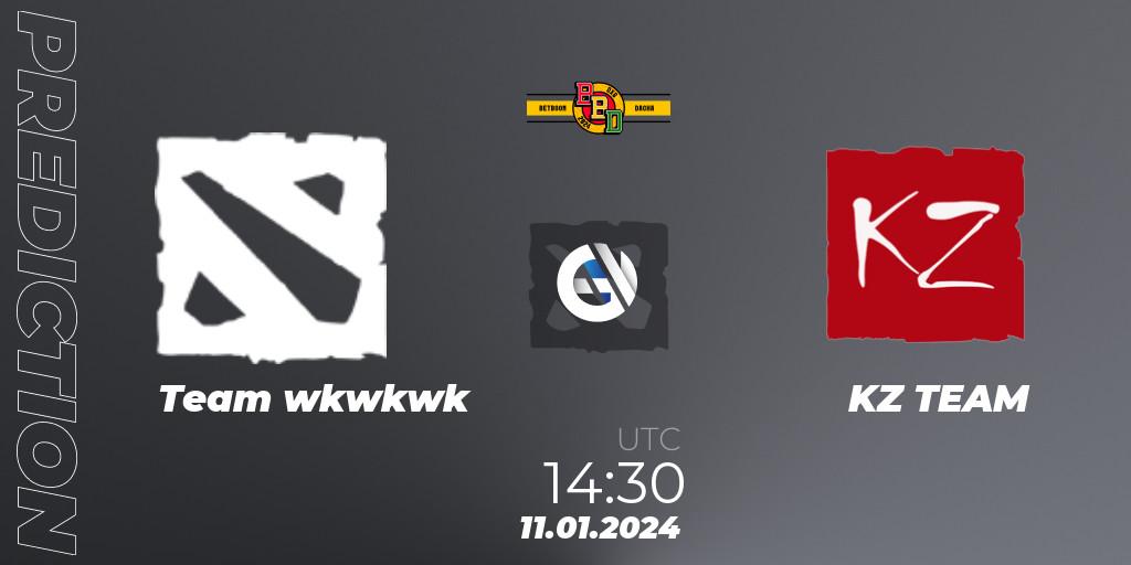 Prognoza Team wkwkwk - KZ TEAM. 11.01.24, Dota 2, BetBoom Dacha Dubai 2024: WEU Closed Qualifier